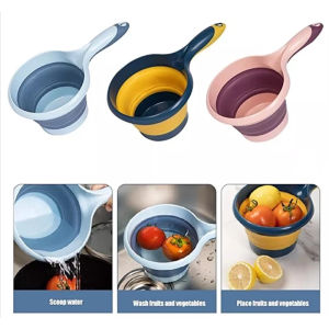 Foldable Silicone Collapsible WATER SCOOP DIPPER Water Ladle Multi-purpose Durable Material