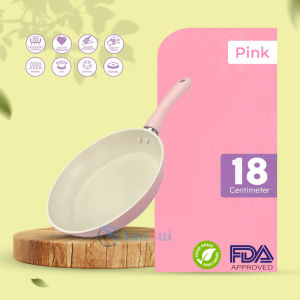 Granite Frypan Mini Anti lengket Marble | Premium Cookware | Mini Wok pan Wajan Penggorengan