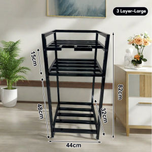 Maxcook 2/3 Layer Water Gallon Rack Stand Metal Rack for Water Dispenser Heavy Duty Water Organizer Rack Shelf Water Tank Bracket