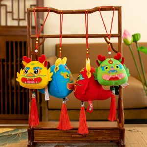Dragon CNY Chinese New Year doll 2024 Decoration Pendant Spring Festival New Year stuffed plush toys Living Room Scene Layout Joyful Fortune Wind Pendant