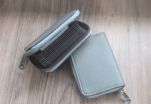 Gray Wallet Card Holder Featuring Versatile Storage Solutions for Everyday Use
