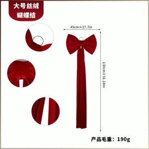 Hotel Christmas Decorations Velvet Oversized Bow Christmas Tree Velvet Decorations Tow Tail Hangings