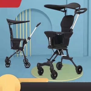 Foldable 2 Way Baby Stroller 4 Wheels Ultra Lightweight Baby Chair Strollers Trolley Baby Stroller