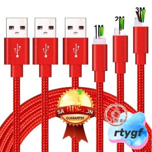 ⚡【24h Ship+Ready stock】COD FREE Shipping⚡ Heavy Duty Metal Nylon Braided USB Fast Charger Data Cable 1M 2M 3M For iPhone X 7 6 5