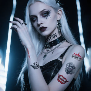 Decal Sticker Stickers Artistic Atmosphere Young People New Wave Apply to the Face Horror Thriller