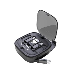 60w 6 in 1 Fast Charging Cable Storage Box Multifunctional Retractable Cord Storage Box With Card Pin Hidden