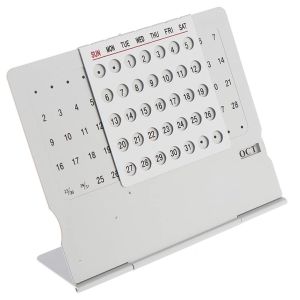 MKEB MALL Silver Decor Gift English Aluminum Alloy Office Supplies Desk Decor Metal Calendar 100 Years Calendar Calendar Perpetual Calendar