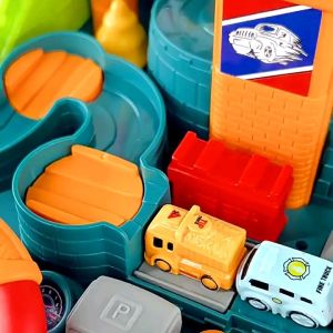 Adventure Car Race Rail Track [3 Cars] Toy City Rescue Educational Puzzle Playsets Kids Mainan Kereta Pengembaraan