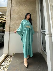 ( VM ) - Kaftan Satin Polos Busui / Kaftan Aplikasi Jumbo 812# Jessie Collection