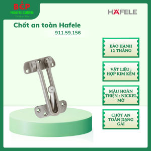 Hafele Chốt cửa An Toàn 911.59.156 màu Niken mờ Chốt an toàn dạng gài Bảo hành 12 tháng - CHB