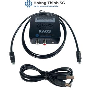 Bộ Chuyển Đổi Âm Thanh Digital KiWi KA03 chuyển đổi từ tín hiệu quang hoặc Coaxial sang Audio R/L