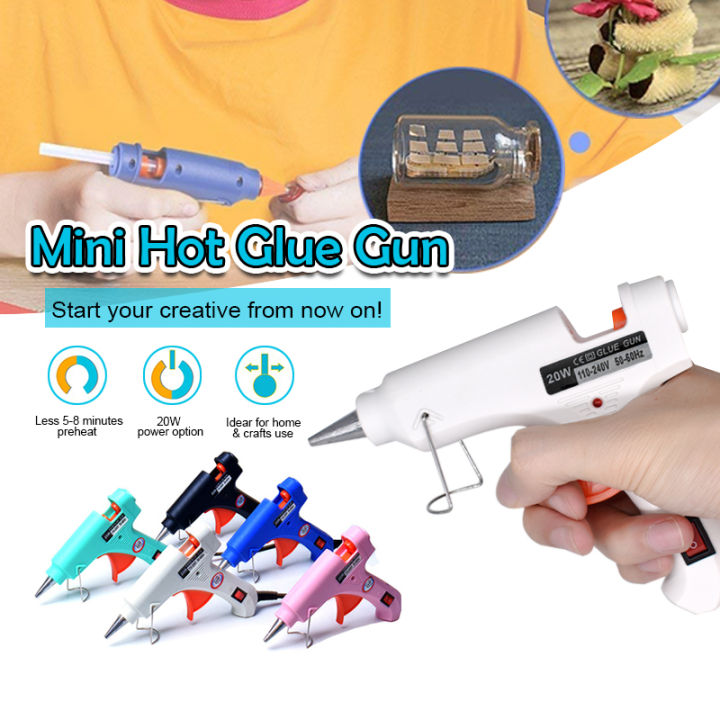 Powertime Mini Glue Gun Kit – 10W Corded With 50 Hot Melt Glue Sticks