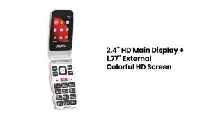 Mosthink 4G Unlocked Flip Cell Phone for Senior with Speed Talk SIM Card SOS Big Button Basic Cell Phone for Elderly 2.4 HD Display Big Volume 1450mAh Charging Dock