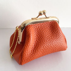 Royal Bagger Litchi Pattern Coin Purses for Women & Girls Solid Color Kiss Lock Key Storage Pouch Casual Change Pouch 1685