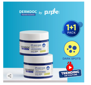 Dermdoc combo kit of 2% kojic acid night cream (50g) pack of 2
