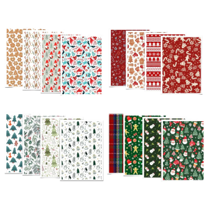 4Pieces Clay Transfer Paper Christmas Thmed Water Soluble Transfer Sheets for Clay Earring Making 95x138mm