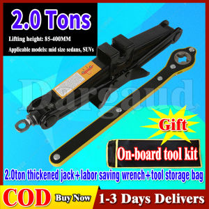Dargaud 2.0T car scissor jack hand car scissor jack maintenance tool lift Automotive Jack Kit Tire Jack Portable With Ratchet