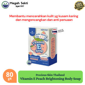 Vitamin E Peach Brightening Body Soap - Sabun Vit E Pemutih Badan 80 gR | Precious Skin Thailand