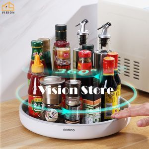 Vision 360 Rotating Seasoning Rack Kitchen Condiment Shelf Multi-functional Seasoning Bottle Storage Turntable Tray Household Cabinet Storage Bathroom Turntable Shelf