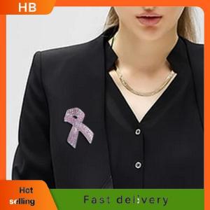 HB Black Rhinestones Ribbon Brooch Pins For Women Men Elegant Fashion Lapel Pin Decoration Accessories Party Jewelry Gift