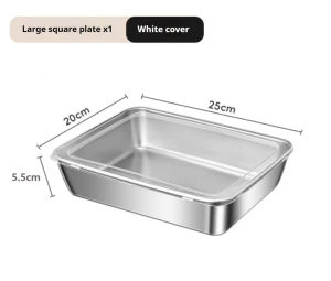 Stainless Steel Square Plate Flat Bottom Container 316 Stainless steel Square box Food grade Crisper Rectangular tray
