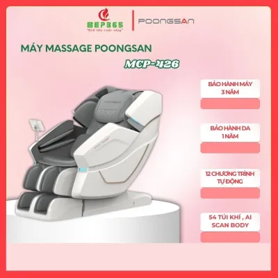 Ghế Massage Toàn Thân Poongsan MCP-426 – Body Scan thông minh – 54 túi khí – Hàng chính hãng
