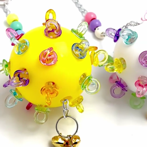 Bright Color Bird Cage Accessories Chewing Toy Mental Stimulation Entertainment Toy For Parrots Enrichment Training