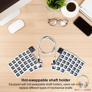 แป้นพิมพ์แบบมีสายแยกที่มีออกแบบตามหลักสรีรศาสตร์รองรับการแลกเปลี่ยนร้อนและความเข้ากันได้ของเฟิร์มแวร์ที่กำหนดเองสำหรับนักเล่นเกมส์พีซีและโปรแกรมเมอร์