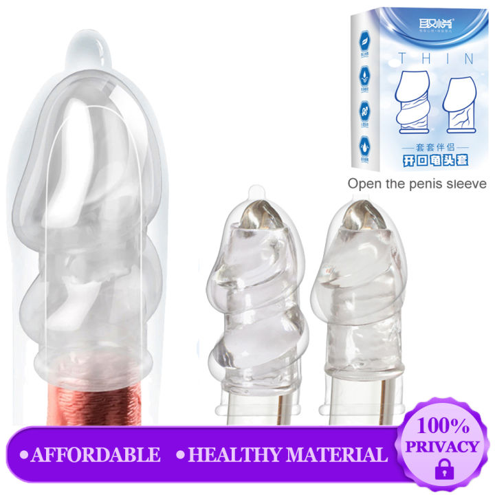 QUYUE (2pcs) Penis Head Sleeve Reduce Sensitivity condom / Enlargement /  Delay / Thermal insulation glans cover /Tahan Sensitive Tahan Lama Sex Toy  | Lazada