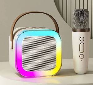 NEW ARRIVAL PORTABLE MINI SPEAKER WITH MIC & LED RGB LIGHT Model K 12 (1 MIC)