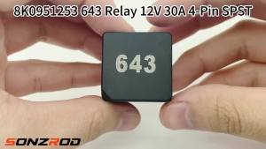 643 8K0951253 12V 4-Pin SPST-NO Automotive Relays (4-Pack)