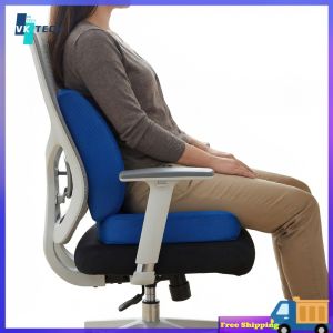 [ VKTECH ] Memory Foam Car Seat Cushion with Anti-Slip Base and Breathable Cover for Comfortable Long-Distance Travel and Office Use