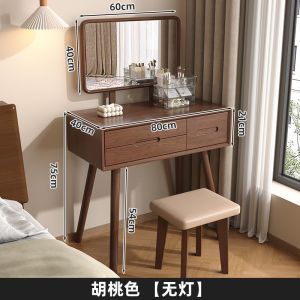 Dressing Table With Mirror Makeup Table Dresser Table With Mirror Dressing Table With Mirror And Storage And Storage Solid Wood Bedroom Modern & Minimalism Cosmetic Cabinet