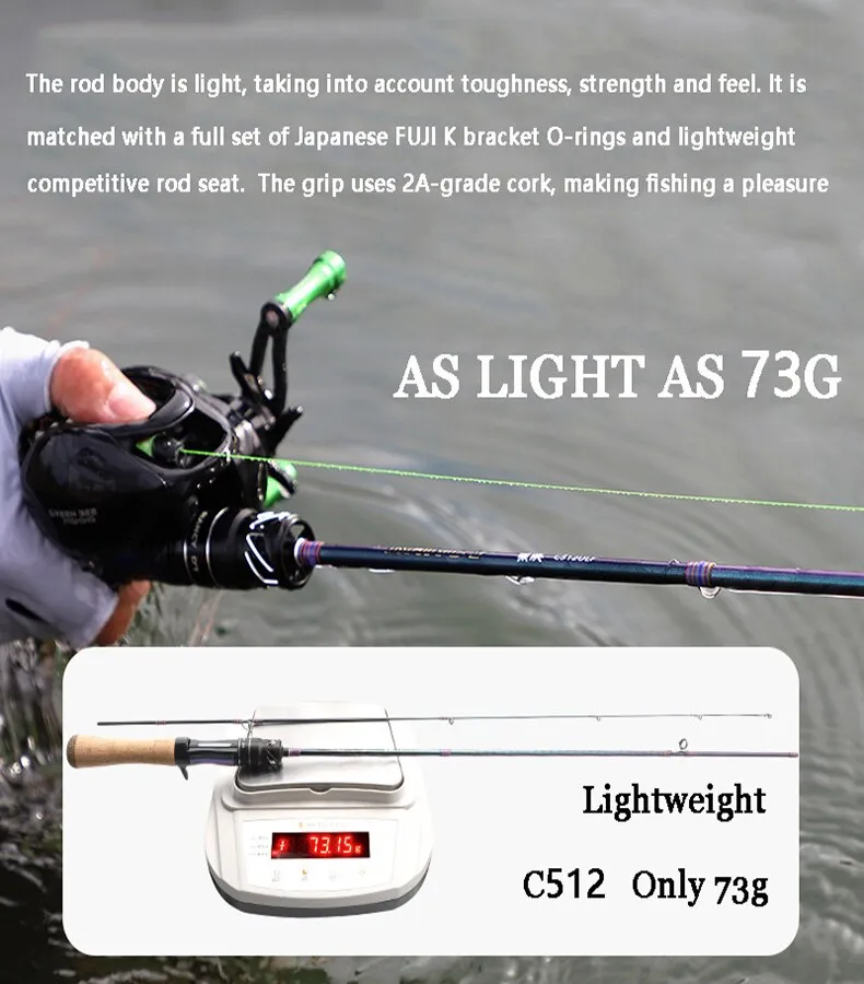 Mavllos Rancy FUJI Fishing Rod With Solid UL Tip Lure 0.6-8G Line