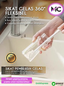 Sikat Pembersih Botol Gelas Bulu Silikon Gagang Panjang Fleksibel Serbaguna Cleaning Brush Silicone Alat Pembersih Botol Susu Bayi Higienis Peralatan Dapur Mencuci Multifungsi