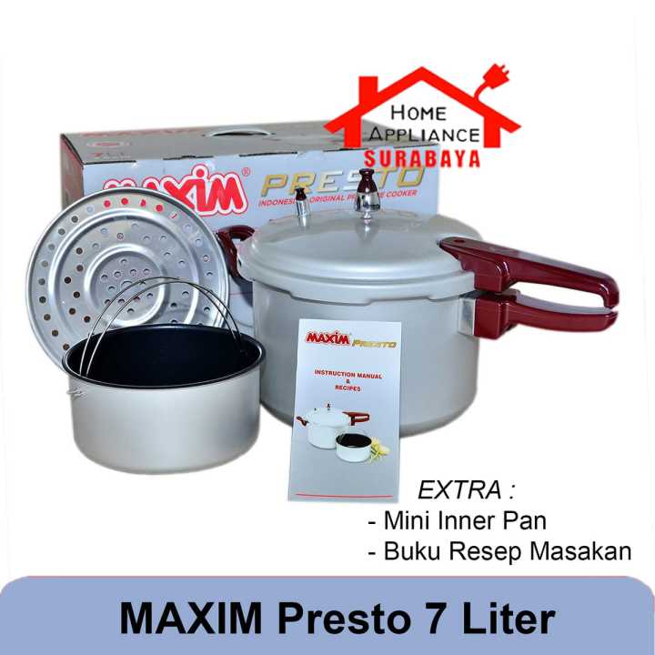 Panci Presto Pressure Cooker Maxim Liter Aluminium Berkualitas - Main Image