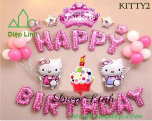 set trang trí sinh nhật HELLO KITTY