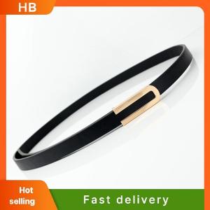HB Women Waist Belts Minimalist Pin Buckle PU Leather Thin Belt Female Waistband For Jeans Dresses Pants