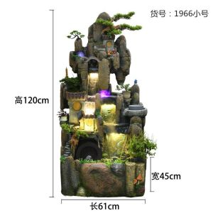 Large Artificial Mountain and Fountain Indoor Balcony Office Villa Outdoor Garden Courtyard Fish Pond Landscape Decoration