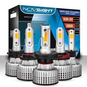 2 PCS Novsight N12Y LED Car Headlight  9005 9006 H1 H3 H4 H7 H11 LED Headlight Bulb Kit Fog Light High/Low Beam 72W 10000LM 3000K Golden Light Plug&Play 2 Year Warranty Free Shipping