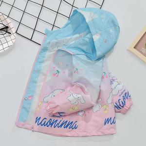 Christmas gifts Halloween Anime Kuromi Childrens Clothes Sanrio Kawaii Cinnamoroll New Cartoon Teen Hooded Jacket Fashion Girls Coat Student Warm Tops