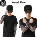Musion Trendy Tattoo Arm Sleeve UPF 50+ Sun Protection Arm Sleeves Cooling Tattoo Cover Sleeve for Outdoor Sports Running Driving. 