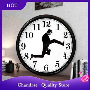 [Chandrae] Funny Walks Clock Classic Wall Watch Funny Walking Silent Mute Clock Home Dector