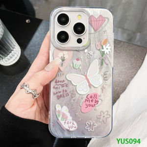Hard Case Feather Clarity Butterfly For Vivo V21 V21e V25 V25e V27 V27e V27 Pro V29 V29e V30 V30e V30 Pro V40 Lite -BCC