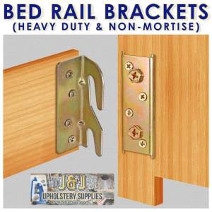 4Pcs Bed BracketsBed Rail BracketsBedRail FittingsHeavy Duty Non-Mortise (Screws not Included)