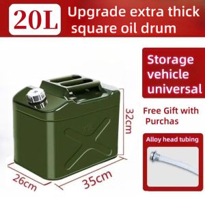 Industrial 10L/20L/30L Metal Car Motorcycle Petrol Gas Diesel Gasoline Fuel Can Jerry Can Tank Container Aluminum Cover Oil Storage Can
