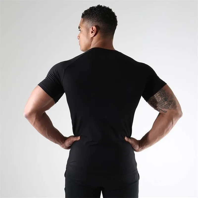 GYMSHARK Men Fitness Gym Workout T-shirt Breathable Tight Tshirt