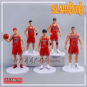 Action Figure SLAM DUNK isi 5 pcs Miniatur Topper Kue Pajangan Mainan Olahraga Pemain Basket Sakuragi Rukawa