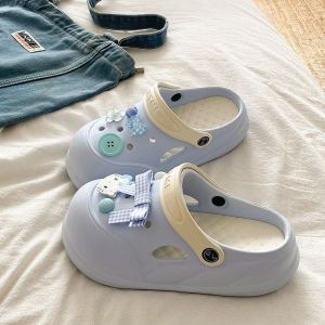 [Free Shipping] 2026 New Style Perforated Sandals Detachable For Summer Outdoor Wear Beach And Seaside EVA Cute DIY Toe-Covering Slippers