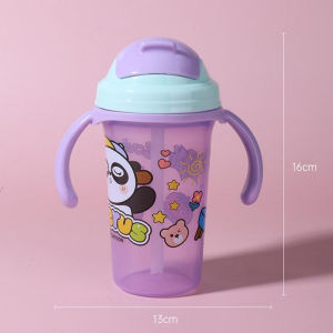 Baltra Kids Water Sippy Cup Creative Cartoon Student Cup With Straws Leakproof Water Bottle Outdoor Portable Cups